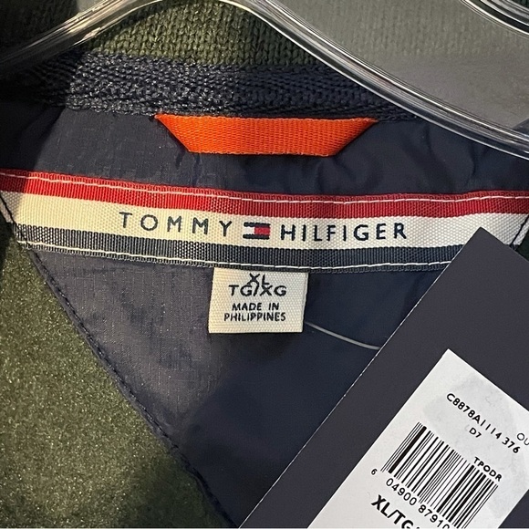 Tommy Hilfiger XL green and blue 1/4 snap sweater New NWT - Picture 6 of 11